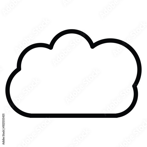 Cloud Computing Icon Outline Style. Editable Stroke Icon.