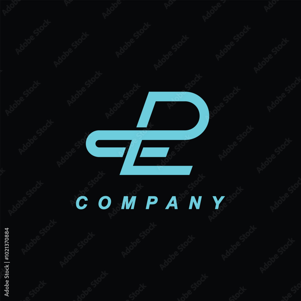 Fototapeta premium Design monogram logo letter PE for initial business 