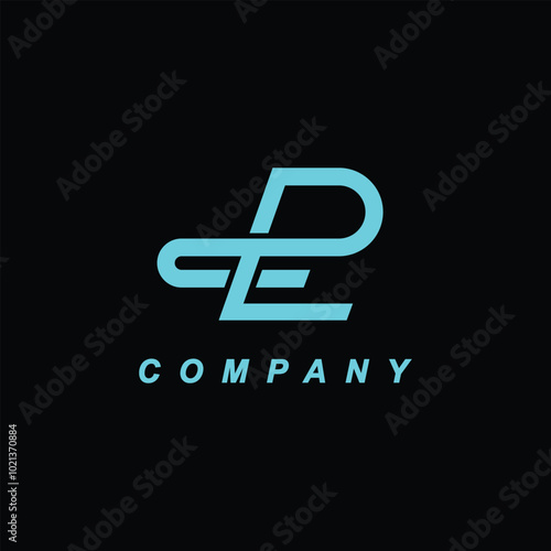 Design monogram logo letter PE for initial business 