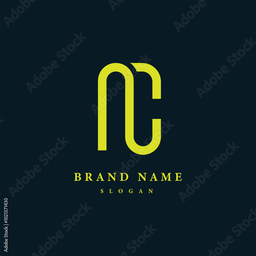 Foto Abstract design letter nc monogram logo