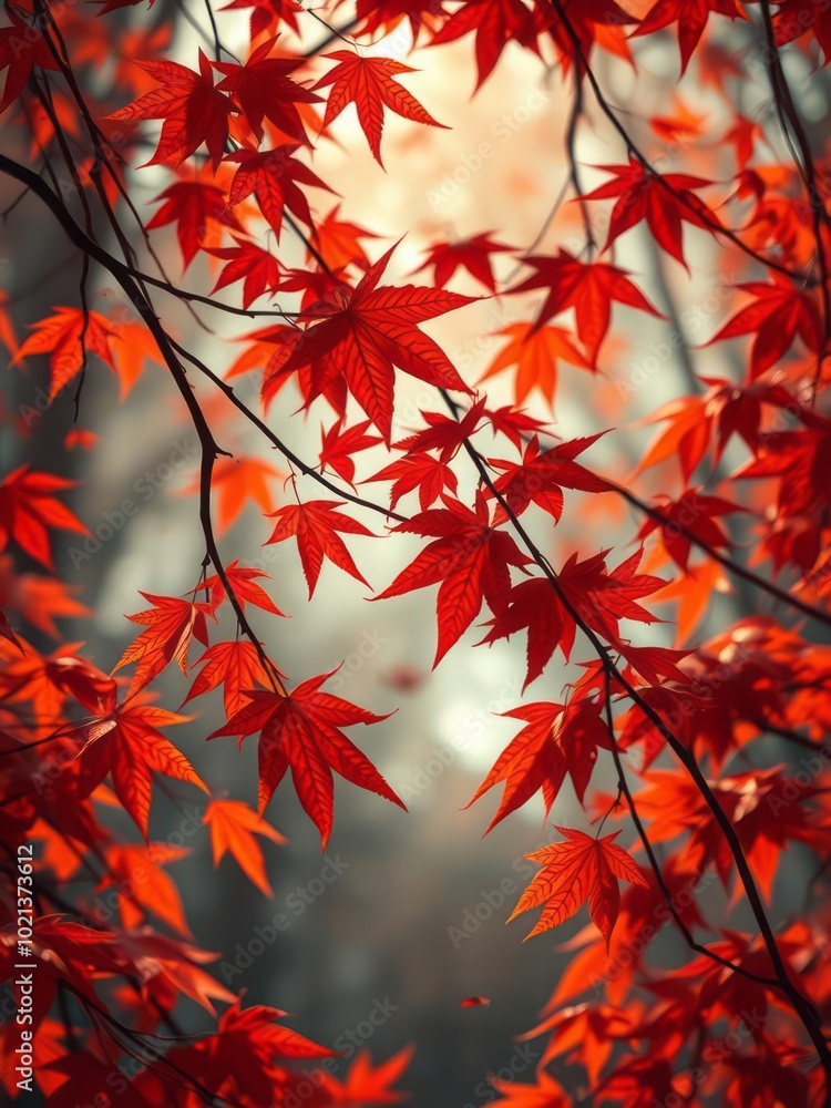 Generative ai illustrations red and orange autumn leaves background halloween backdrop Generative ai illustrations red and orange autumn leaves background halloween backdrop