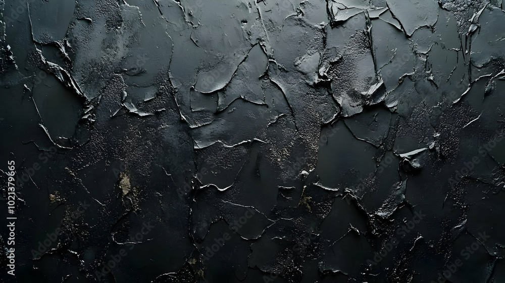 Black Abstract Background - Dark Cracked Texture Black Abstract Background - Dark Cracked Texture