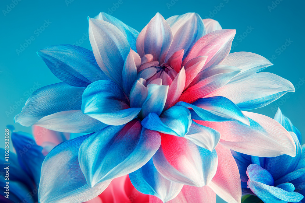Otherwordly Close-up of a Flower. Generative AI Otherwordly Close-up of a Flower. Generative AI