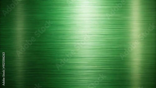 A sleek and shiny green metal surface with brushed lines and a reflective highlight