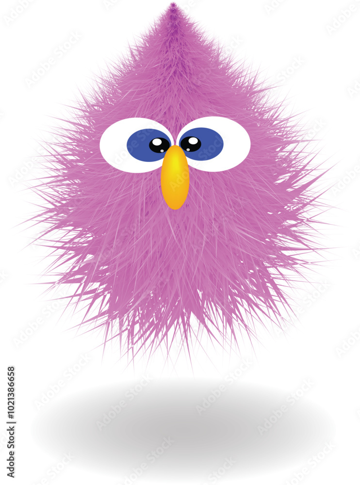 Fototapeta premium Illustrator funny hairy cartoon design 1