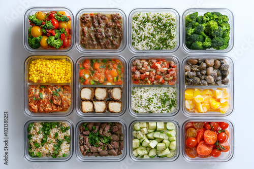 Meal prep containers filled with healthy meals for the week, Food containers, Meal planning, Weekly meals