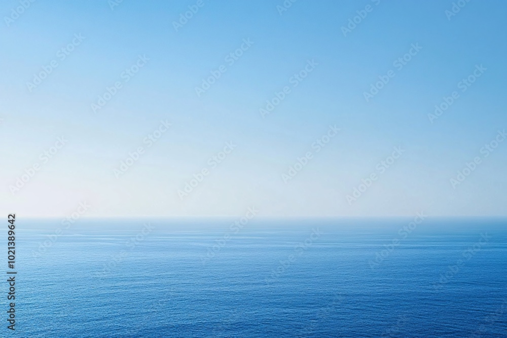Calm Blue Ocean Water Surface with Clear Sky Calm Blue Ocean Water Surface with Clear Sky
