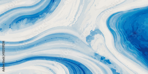 Photography Watercolor surface ocean water wave, seamless blue water ocean wave background