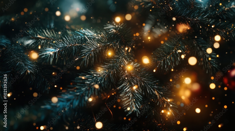 Fototapeta premium christmas tree light