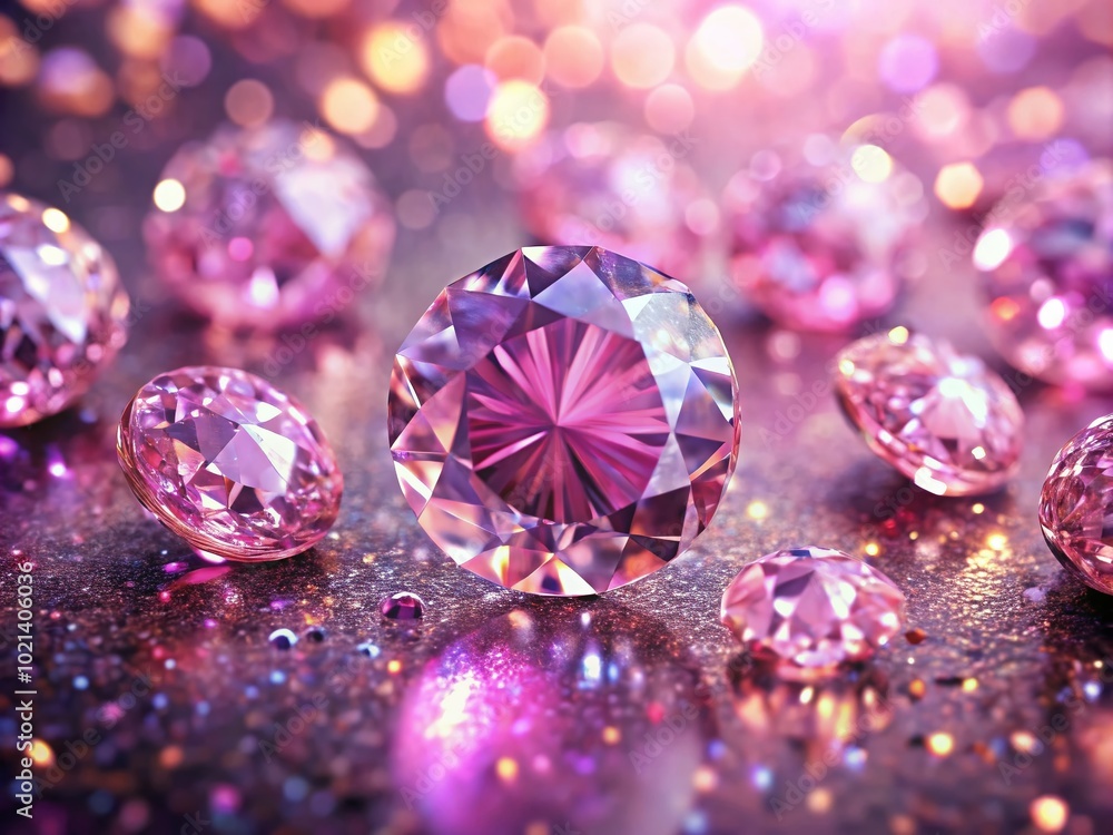 Exquisite Close-Up Images of Stunning Pink Diamonds Sparkling with Elegance and Luxury Exquisite Close-Up Images of Stunning Pink Diamonds Sparkling with Elegance and Luxury
