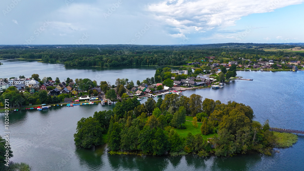 Fototapeta premium Sigulda village and river Latvia trip