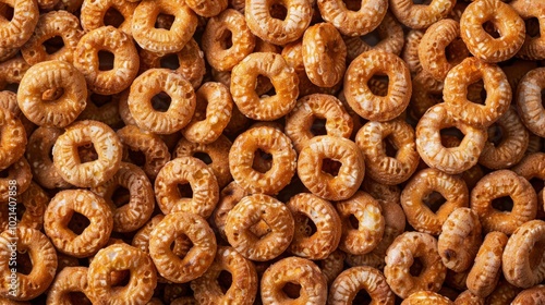 Close up of cereal background, top view. Photorealistic high resolution macro photography for advertising or food design