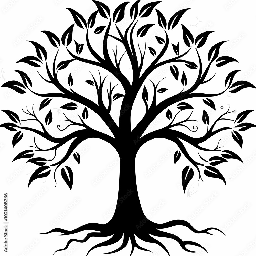Obraz premium vanilla-tree-silhouette