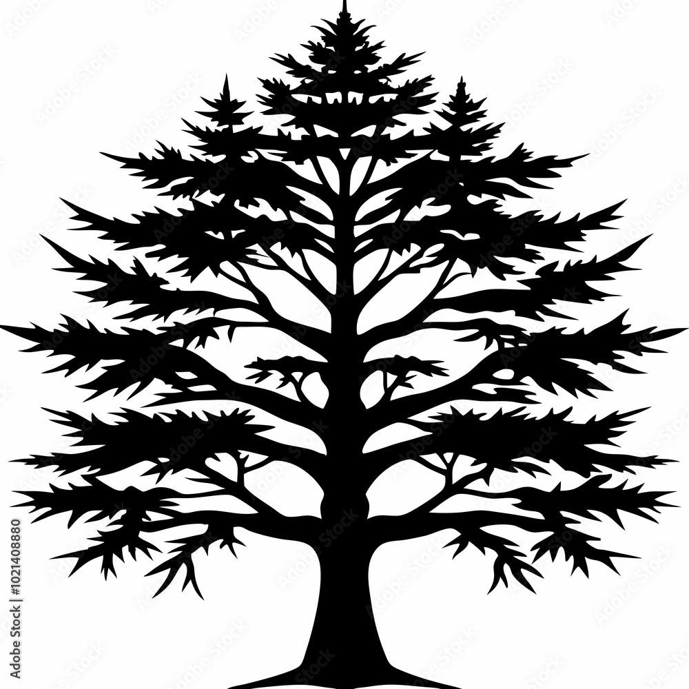 Obraz premium thuja-tree-silhouette