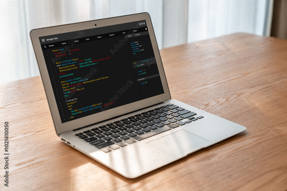 Software development programming on computer screen for modish application and program coding Software development programming on computer screen for modish application and program coding