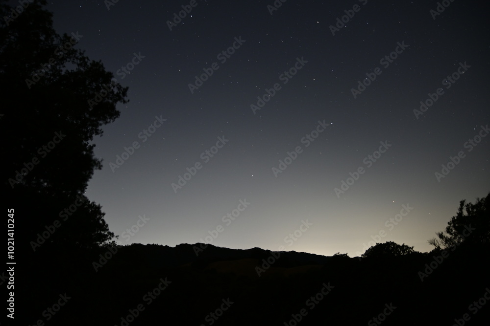 Fototapeta premium night sky and moon