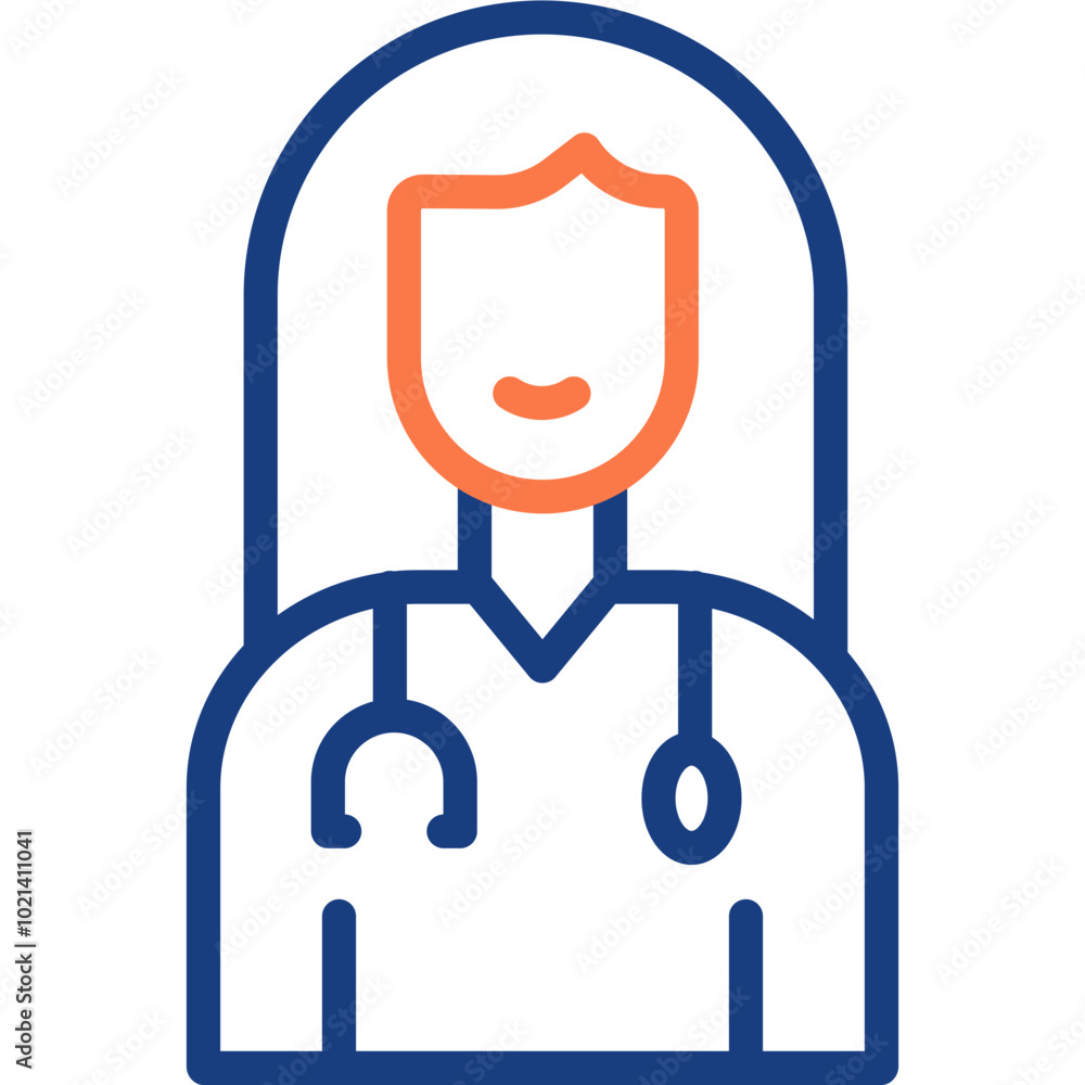 vector design icon of a dentist female nurse vector design icon of a dentist female nurse