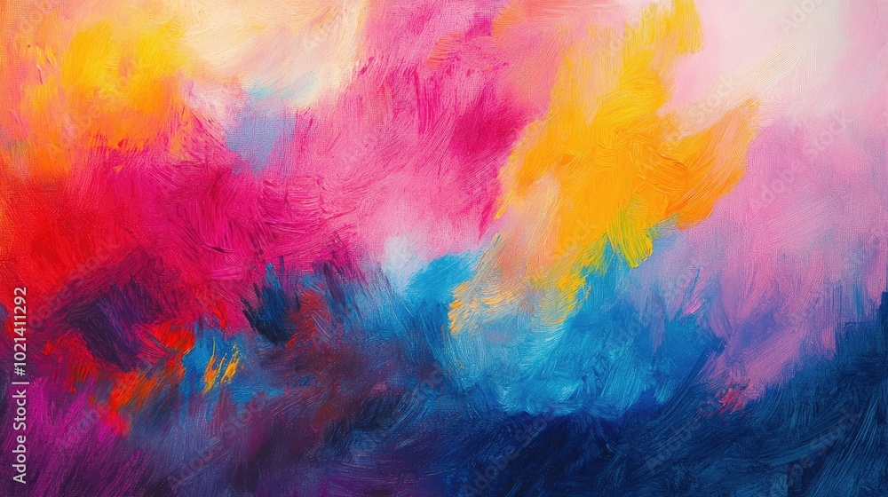 Abstract oil painting with a colorful background Impressionist style meets modern surrealism Ideal for wall decor as a poster with a unique hand drawn texture Abstract oil painting with a colorful background Impressionist style meets modern surrealism Ideal for wall decor as a poster with a unique hand drawn texture