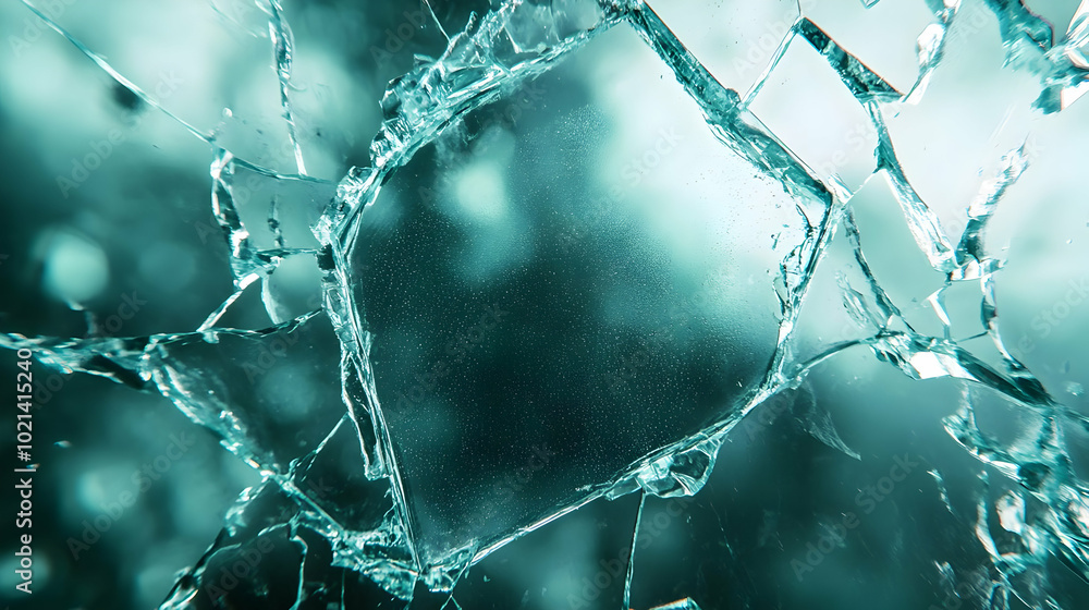 Abstract Teal Broken Glass Texture Background Abstract Teal Broken Glass Texture Background