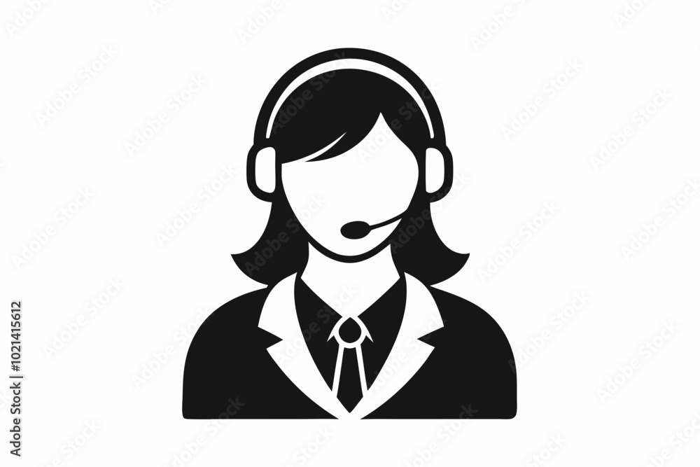 Customer service girl vector, Customer service woman vector silhouette illustration
Customer service girl vector, Customer service woman vector silhouette illustration