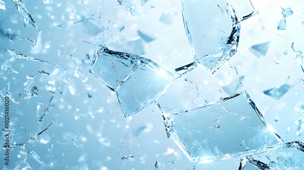 Shattered Ice Abstract Background Shattered Ice Abstract Background
