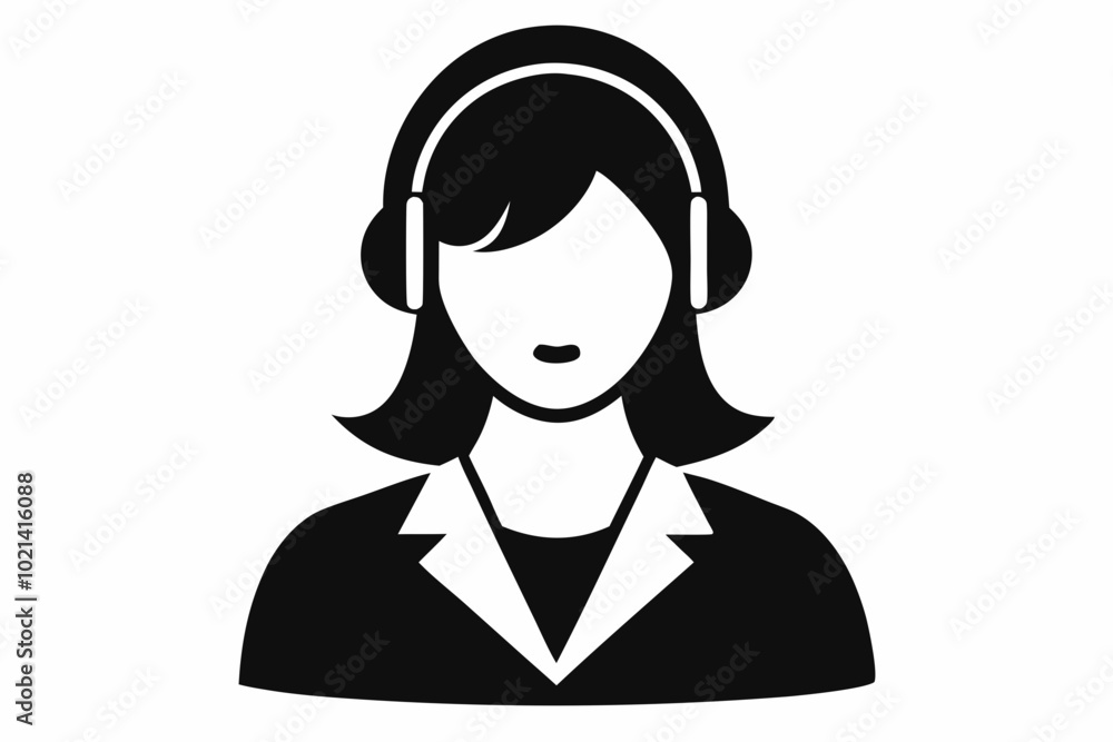 Customer service girl vector, Customer service woman vector silhouette illustration
Customer service girl vector, Customer service woman vector silhouette illustration