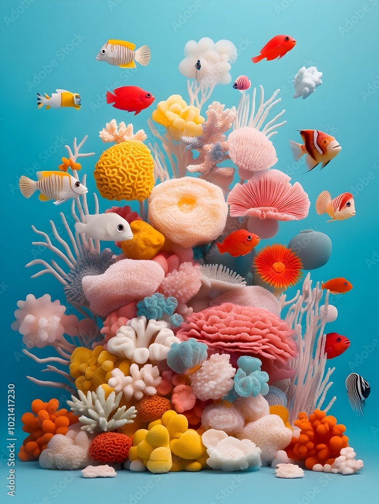 Captivating underwater paradise showcasing a vibrant array of coral structures diverse schools of tropical fish and an overall atmosphere of serenity captured with a medium format to achieve a rich Captivating underwater paradise showcasing a vibrant array of coral structures diverse schools of tropical fish and an overall atmosphere of serenity captured with a medium format to achieve a rich