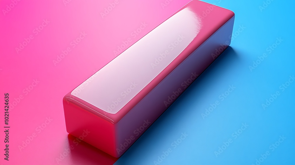 Energy bar positioned on a two-tone background, top left corner pastel pink, bottom right soft blue, bar placed at the intersection of the colors, soft shadows and crisp details, minimalist aesthetic, Energy bar positioned on a two-tone background, top left corner pastel pink, bottom right soft blue, bar placed at the intersection of the colors, soft shadows and crisp details, minimalist aesthetic,