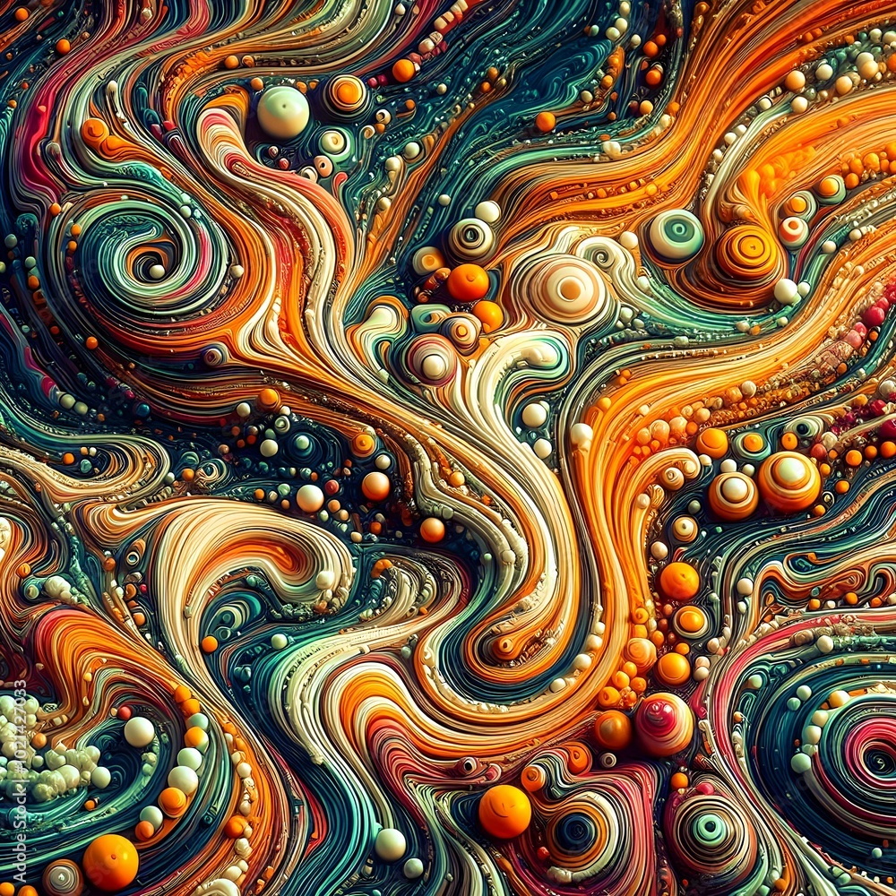 Beautiful abstract composition of artistic colorful splashes of liquid acrylic paint Beautiful abstract composition of artistic colorful splashes of liquid acrylic paint