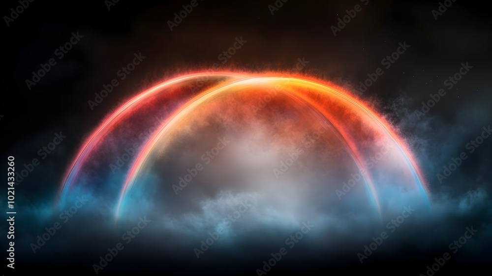Double Rainbow Spanning the Ethereal Celestial Heavens in Vibrant Iridescent Hues Impressionistic Oil Painting Style Dreamscape with Soft Focus Double Rainbow Spanning the Ethereal Celestial Heavens in Vibrant Iridescent Hues Impressionistic Oil Painting Style Dreamscape with Soft Focus