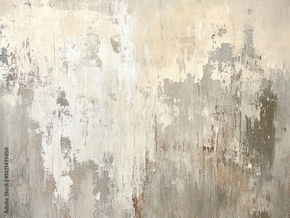 Fototapeta premium Grungy textured wall with peeling paint.