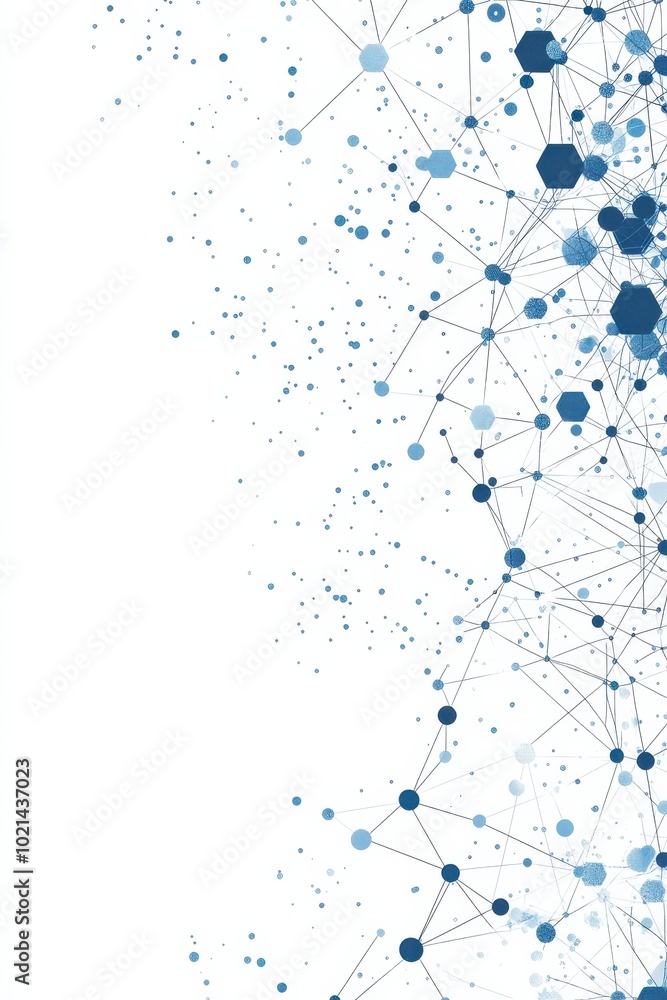 Abstract Technology Background with Hexagon Pattern
