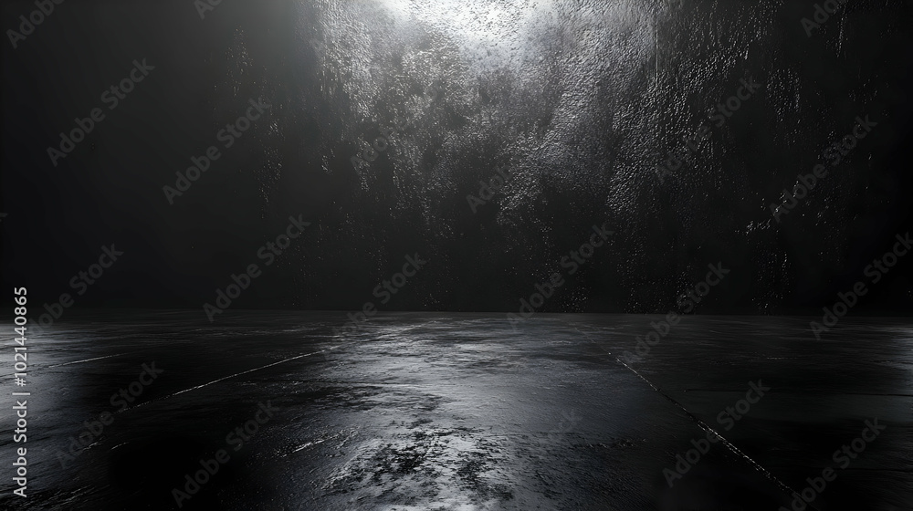 Dark Wet Floor with Light in the Background - Abstract Background Dark Wet Floor with Light in the Background - Abstract Background