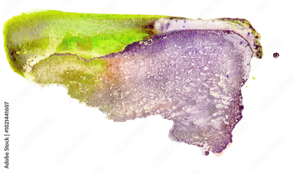 An abstract watercolor splash blending vibrant greens and purples, showcasing a unique interplay of colors and textures, perfect for an artistic or creative space An abstract watercolor splash blending vibrant greens and purples, showcasing a unique interplay of colors and textures, perfect for an artistic or creative space