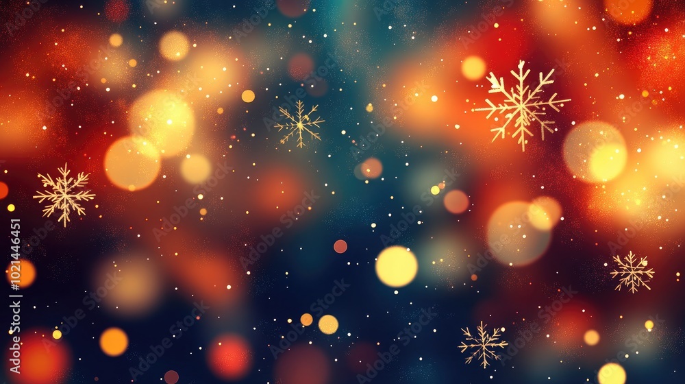 Abstract Christmas Or New Year Background With Blank Space For Design Blurred Christmas Lights And Snowflakes Midnight Backdrop With Bokeh Lights Abstract Christmas Or New Year Background With Blank Space For Design Blurred Christmas Lights And Snowflakes Midnight Backdrop With Bokeh Lights