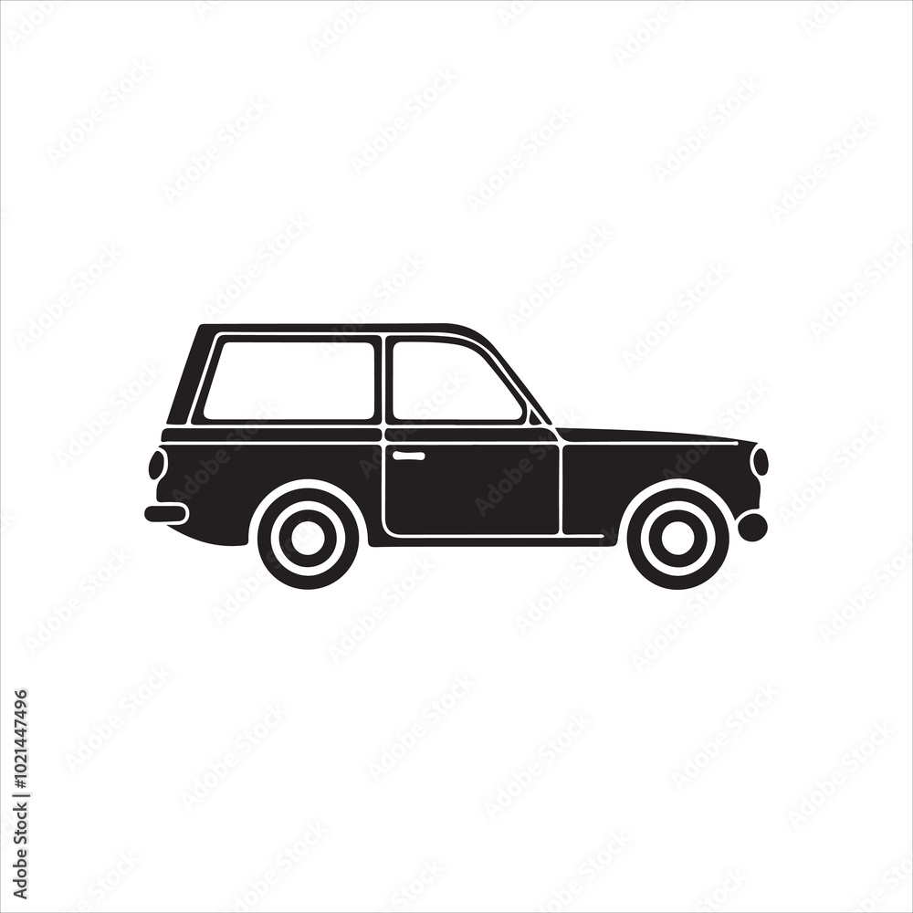 Fototapeta premium Car icon silhouette Vector illustration art