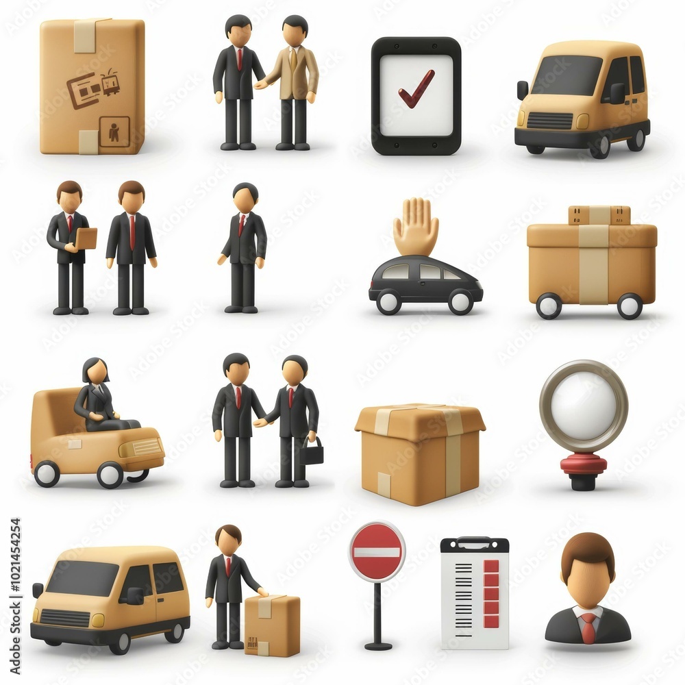 3d illustration of delivery and logistics business 3d illustration of delivery and logistics business