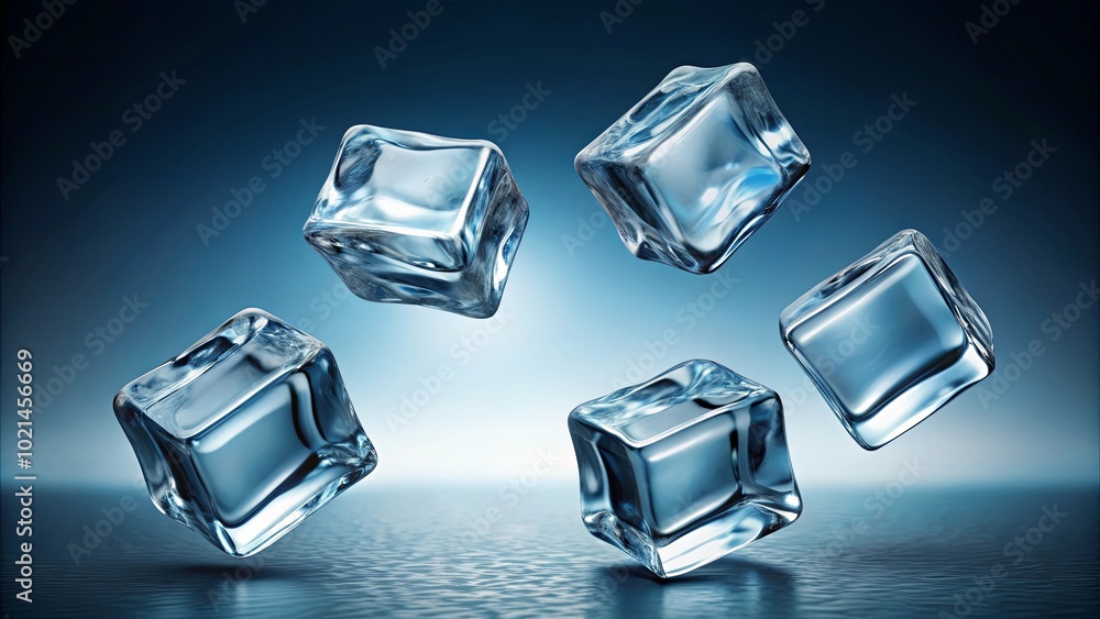 Flying Ice Cubes in Motion Over a Smooth Surface Flying Ice Cubes in Motion Over a Smooth Surface