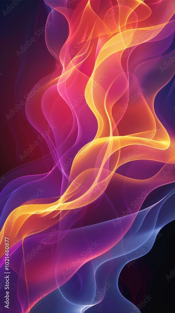 Naklejka premium Abstract Colorful Flowing Lines