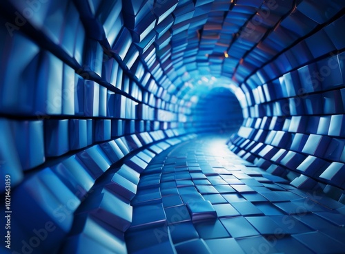 Blue Sci-Fi Tunnel