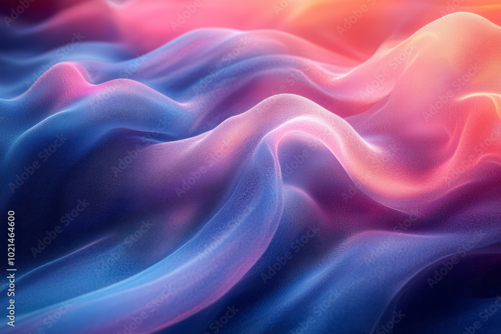 A surreal composition with undulating lines in vibrant gradient hues of teal and magenta, A surreal composition with undulating lines in vibrant gradient hues of teal and magenta,
