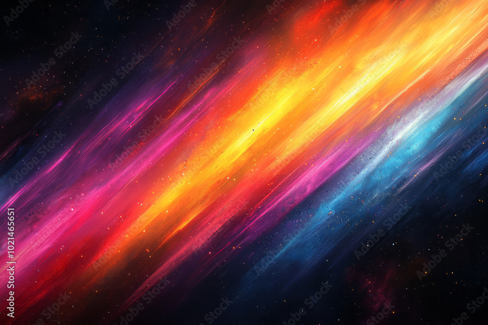 A series of colorful diagonal lines flowing across a dark backdrop, A series of colorful diagonal lines flowing across a dark backdrop,
