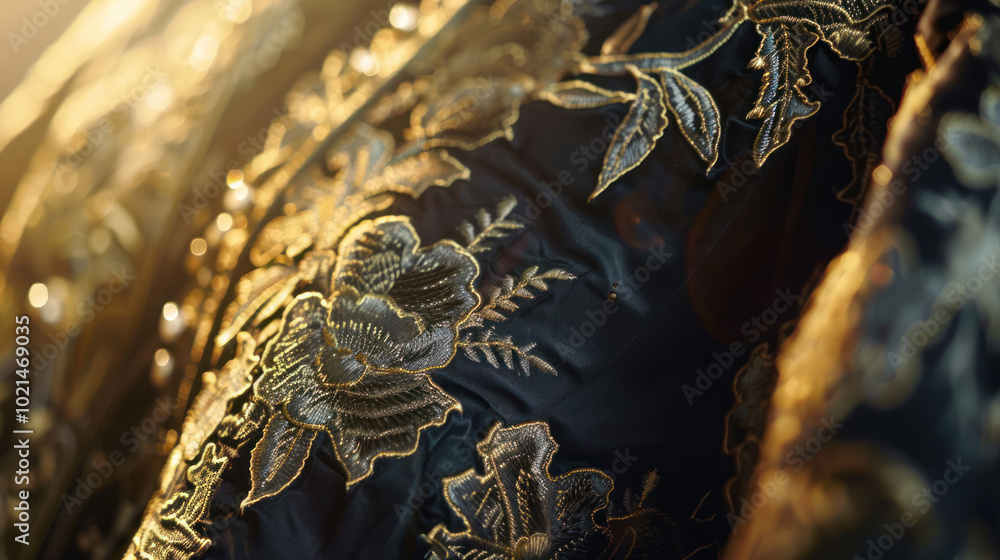 Close-up shots of luxury fashion designed for plus-size and petite clients, highlighting intricate tailoring and luxurious fabrics under elegant lighting Close-up shots of luxury fashion designed for plus-size and petite clients, highlighting intricate tailoring and luxurious fabrics under elegant lighting