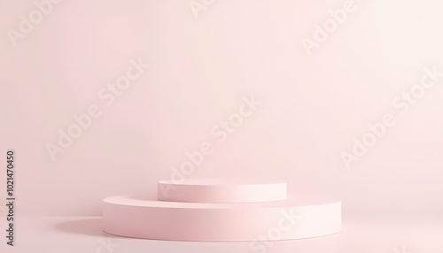 pink and cream podium background