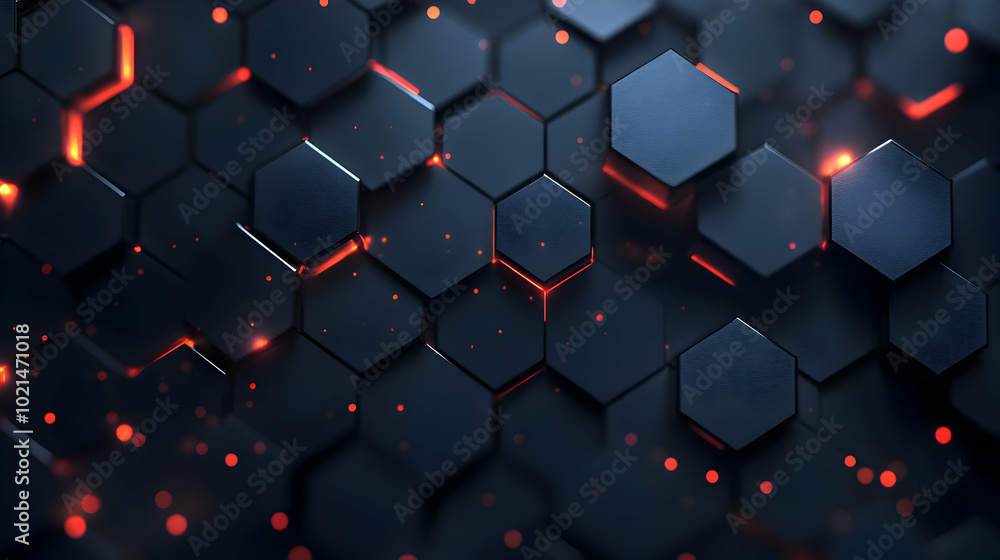 Dark Hexagon Pattern Abstract 3D Background Dark Hexagon Pattern Abstract 3D Background