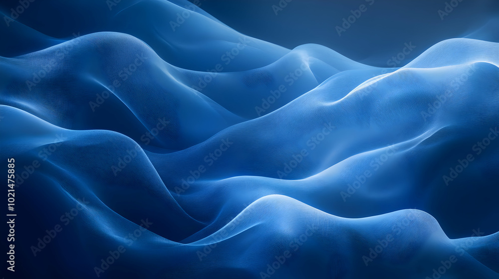 Abstract Blue Wavy 3D Background Abstract Blue Wavy 3D Background