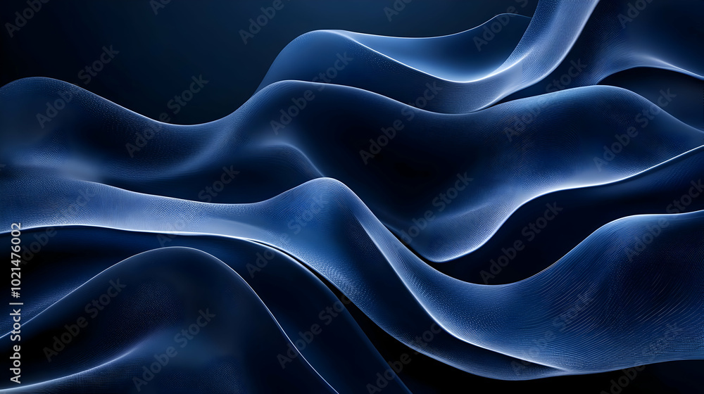 Abstract 3D Blue Wavy Texture Background Abstract 3D Blue Wavy Texture Background