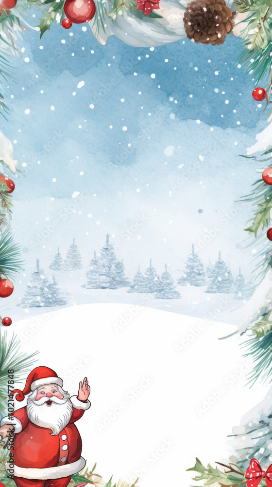 Christmas card with decorated tree and ornaments,Generated By Ai Christmas card with decorated tree and ornaments,Generated By Ai