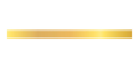 golden ribbon with gold border isolated on white background 