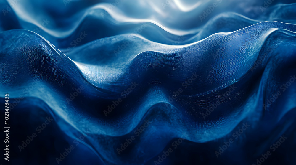 Abstract 3D Blue Wavy Background Abstract 3D Blue Wavy Background